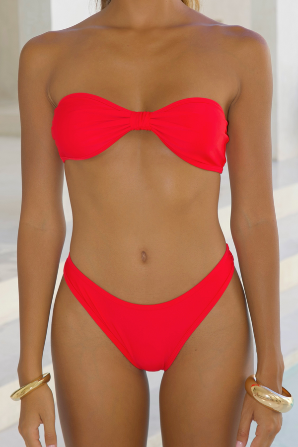 'Red' Thick Fixed Bikini Bottoms