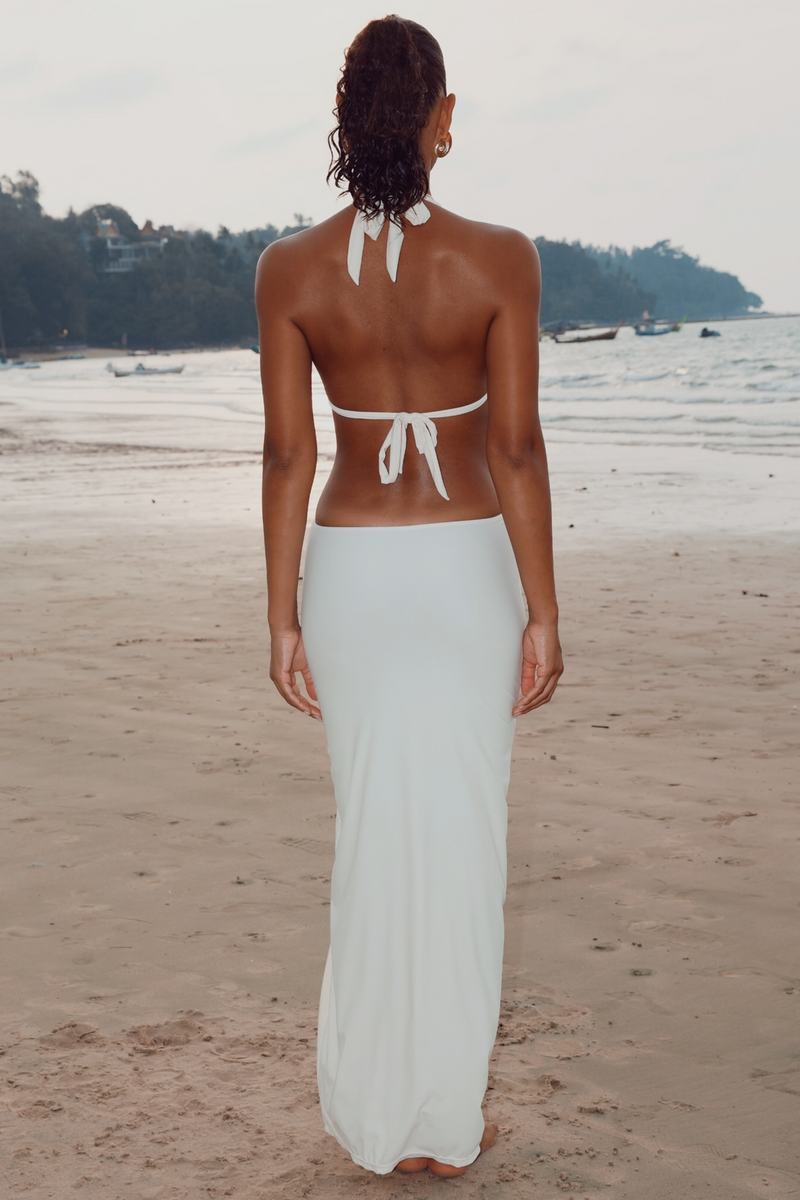 'Miramar' Nude Shim Nautilus Triangle Maxi Dress