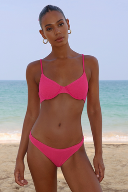 'Raspberry' Scrunch Underwire Bikini Top