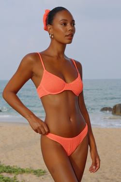 'Coral' Scrunch Underwire Bikini Top