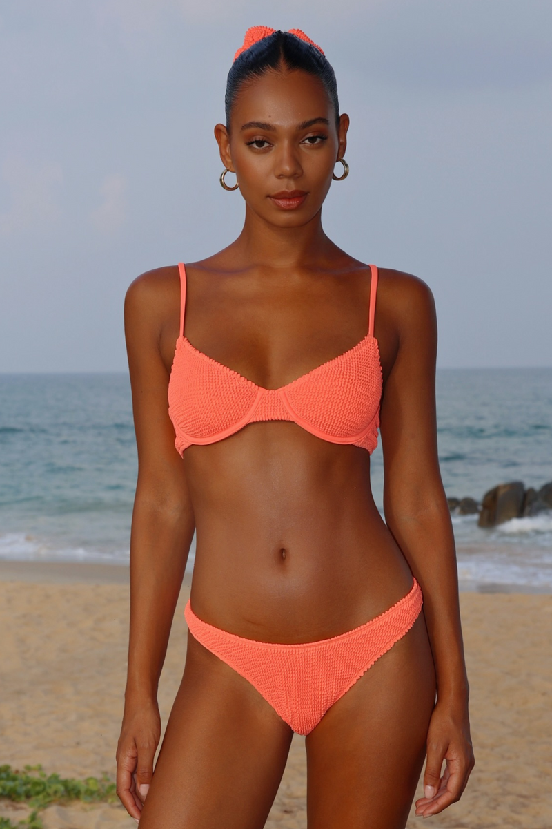 'Coral' Scrunch Underwire Bikini Top