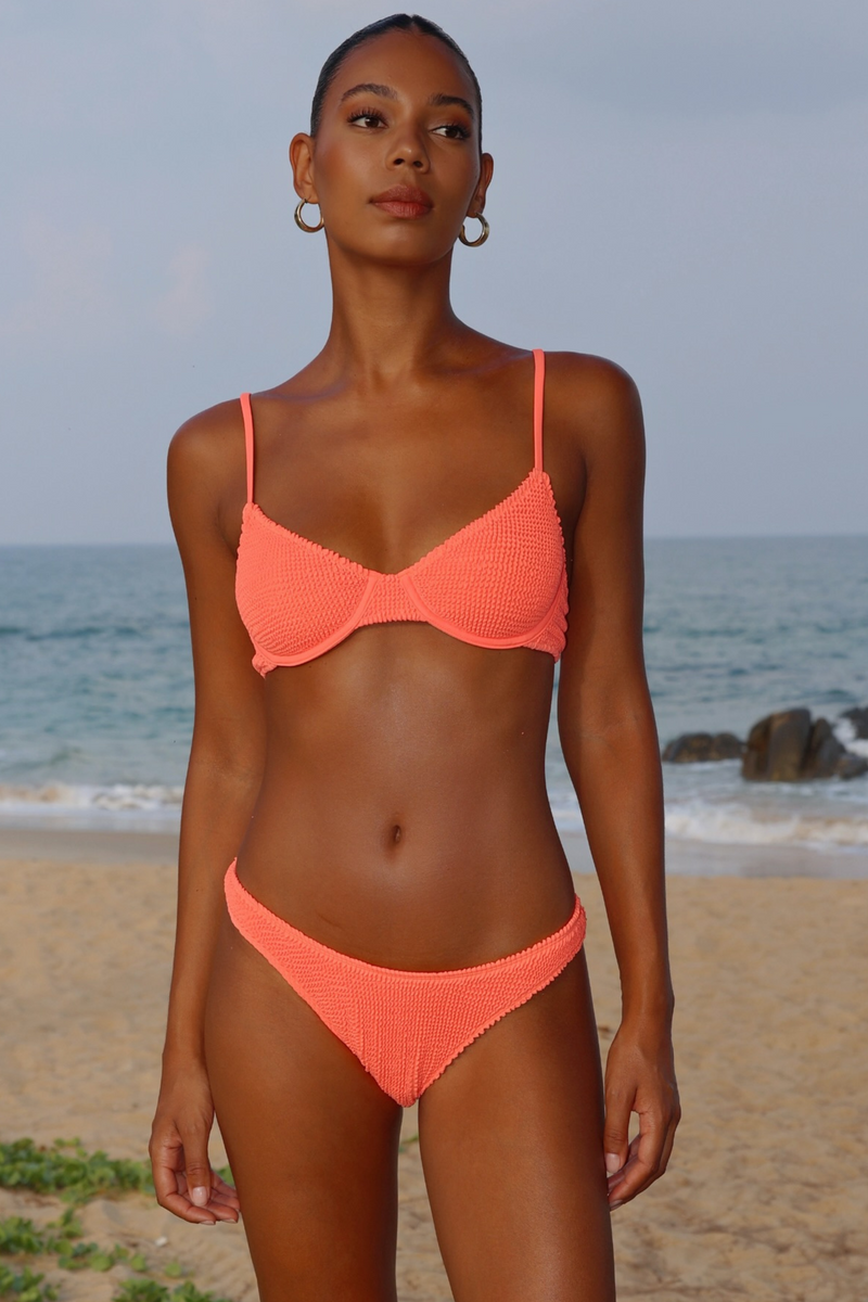 'Coral' Scrunch Underwire Bikini Top
