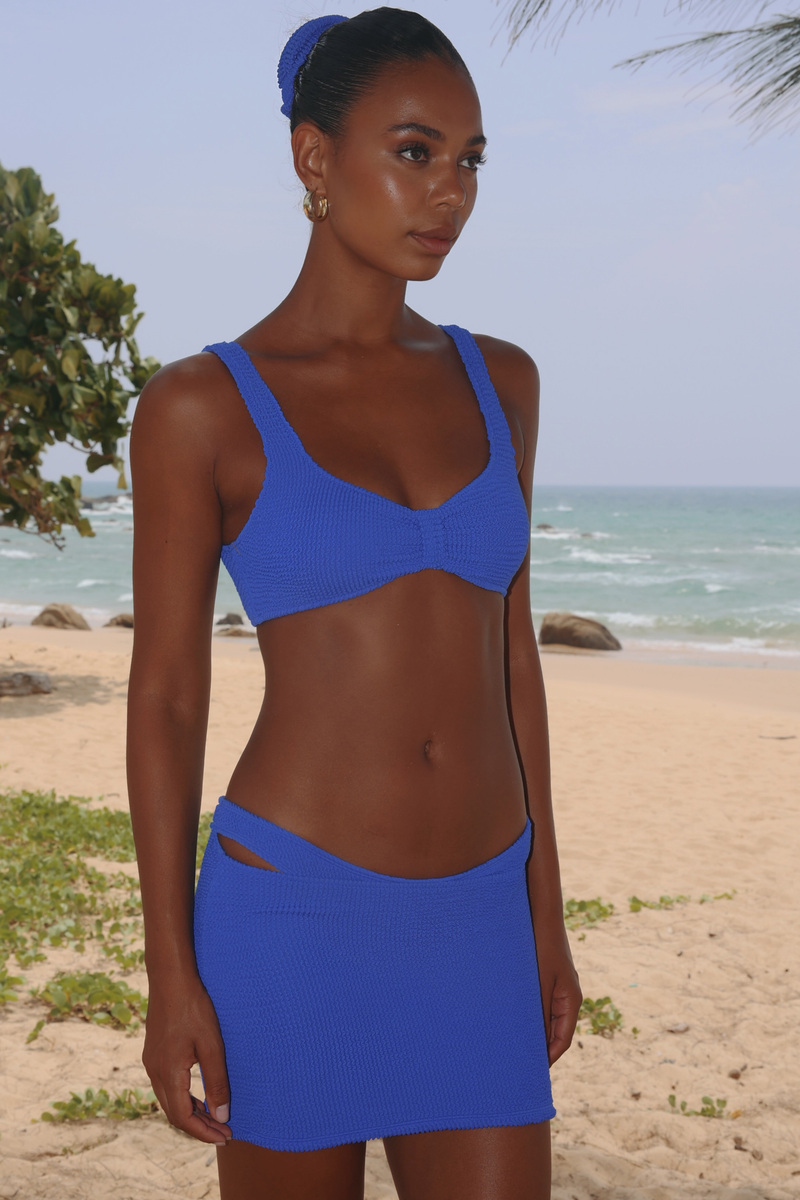 'Azure' Scrunch Micro Skirt