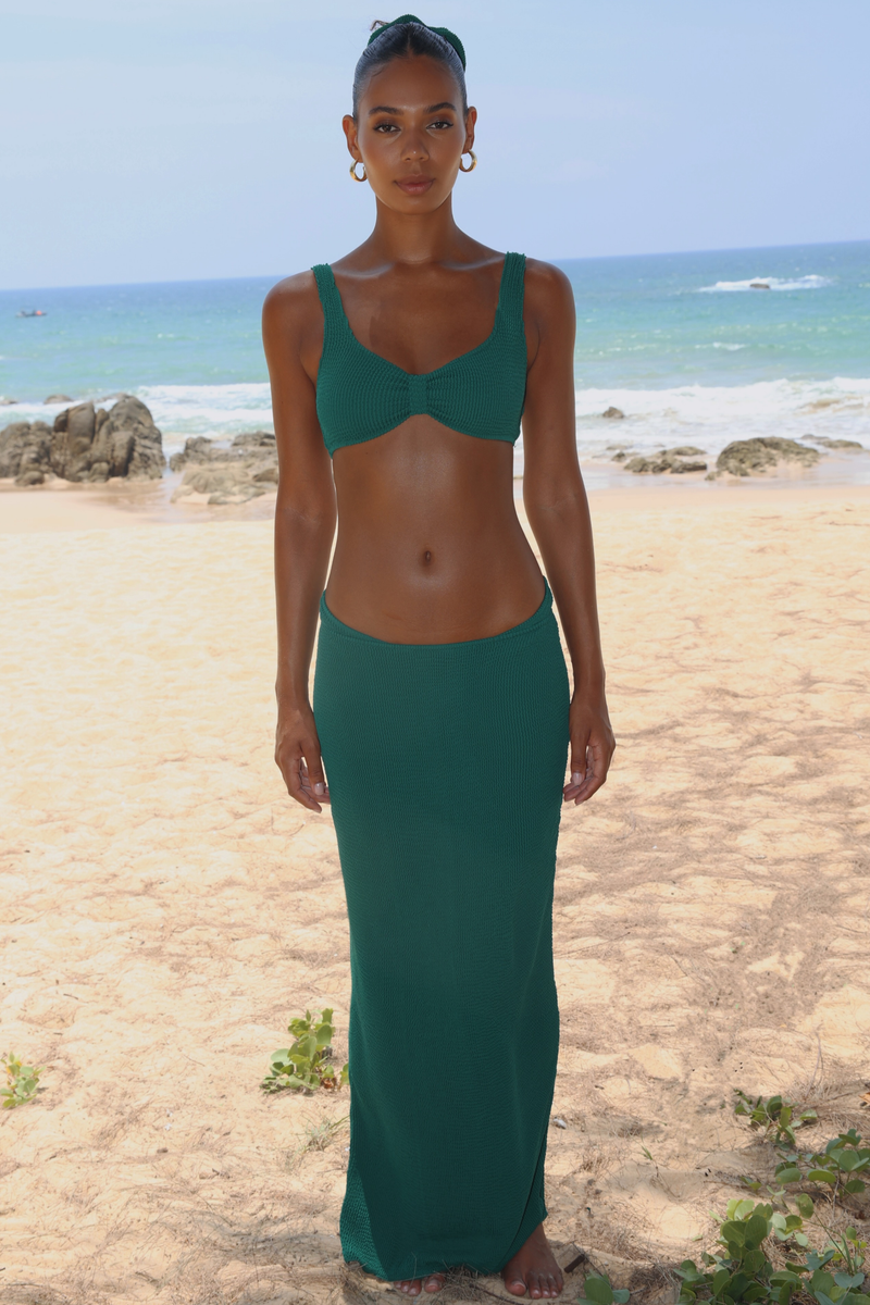 'Pine' Scrunch Maxi Skirt