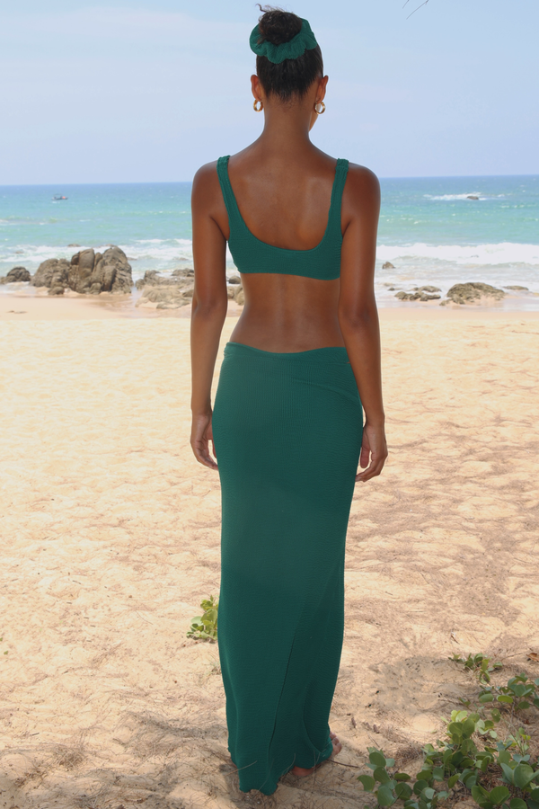 'Pine' Scrunch Maxi Skirt