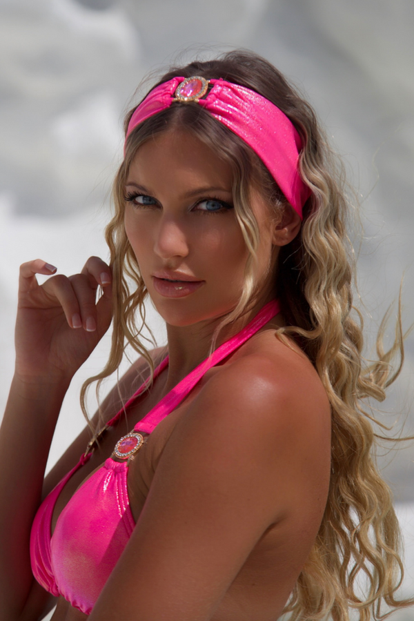Magic in Mako 'Kalilani' Hot Pink Crystal Headband