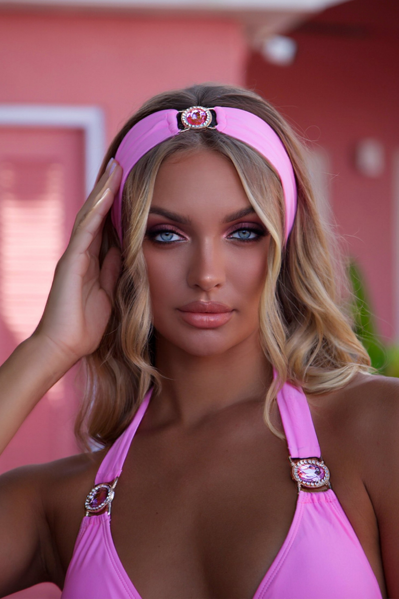 Baby Dolls 'Candy Pink' Crystal Headband