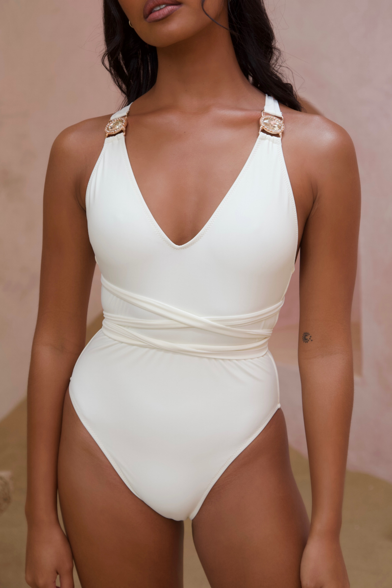 Amour 'Coconut' Crystal Multiway Swimsuit