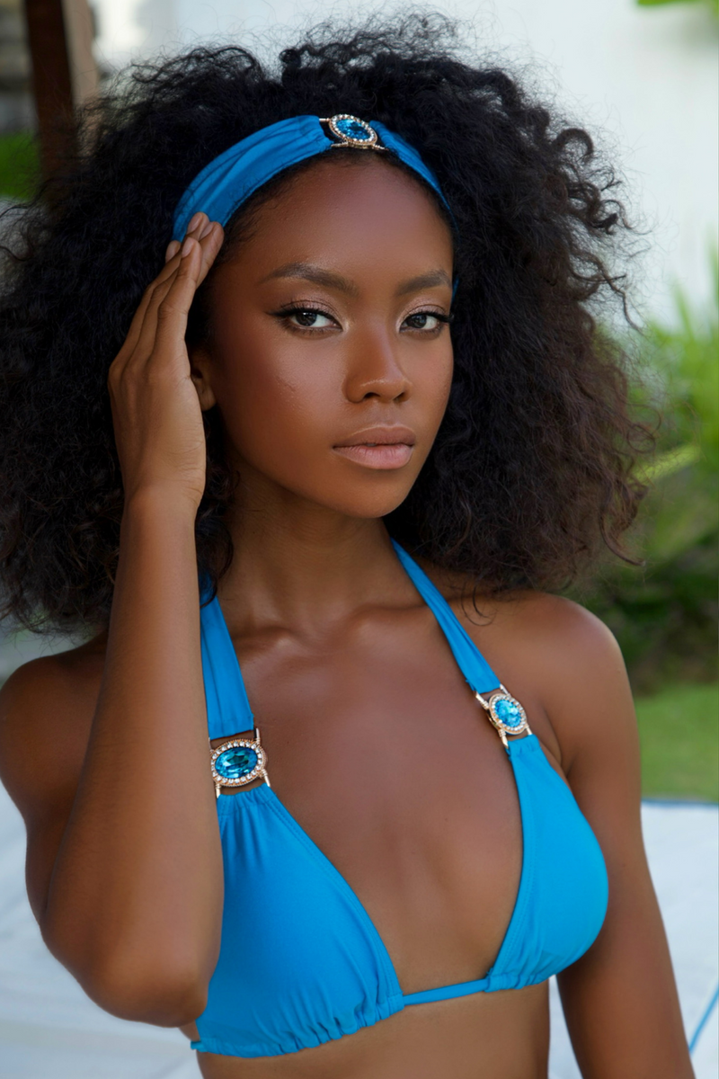 'Ocean Blue Shimmer' Crystal Headband